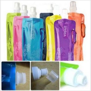 New Environmental Portable Foldable 480ml Sport Water Bottle bag Cup 