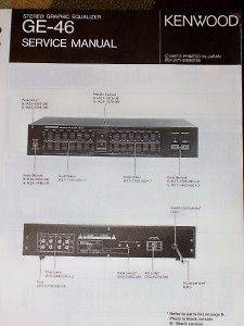 Kenwood GE 46 Graphic Equalizer Service/Parts Manual