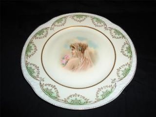 Antique Z.S.& Co Bavaria Queen Louise Art Deco Plate