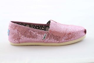 TOMS Womens Pink Glitters Espadrilles Various Sizes
