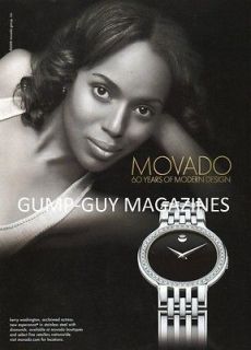 2008 Magazine Print Ad MOVADO MODERN DESIGN Kerry Washington ESPERANZA 