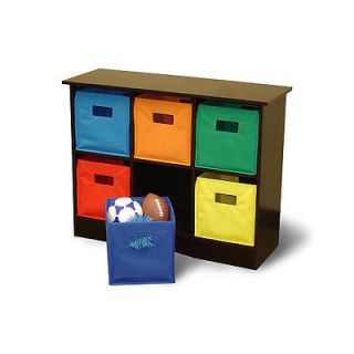 River Ridge Kids Storage Cabinet with 6 Bins   Espresso