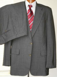 Stafford Executive Mens Gray Wool 2 Btn Blazer Pants Suit Size 42R 