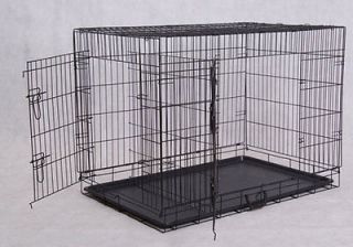 Newly listed 48 Large 2 Doors Folding Dog Cage Crate W/ Divider Wire 