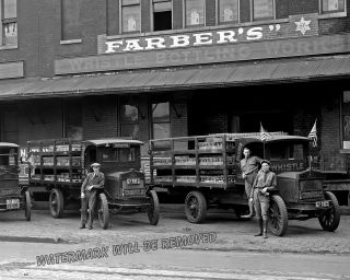 Photograph Vintage Delivery Truck Fabers Bottling Works Whistle Soda 