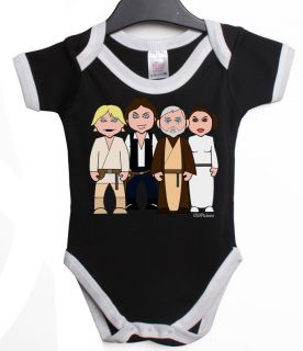 VIPWees GOOD SIDE OF THE FORCE BABY GROW VEST SCI FI CLOTHES MOVIE 
