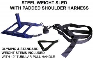 Ader HD Power Speed Drag Pull Weighted Training Sled Crossfit W/Strap 