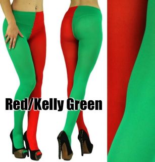 Get A Sexy Two Tone Colorblock Opaque Pantyhose Stockings Leggings 