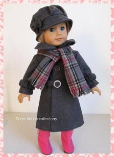   5pc Coat+Hat+Scarf​+Blet+Boots @ 4 American Girl Doll Clothes 1101B