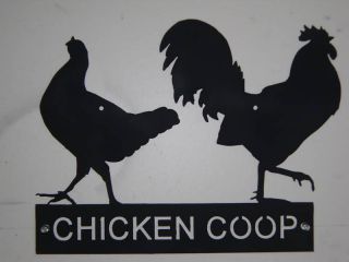chicken coop sign heavy metal chick farm