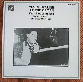 NEWER RELEASE FATS WALLER @ THE ORGAN FROM PLAYER PIANO ROLLS VINYL 