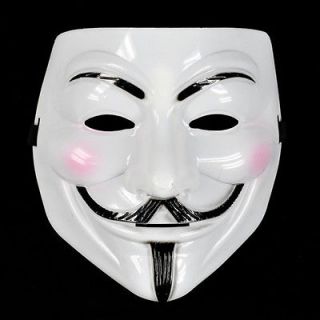 for Vendetta Movie Guy Fawkes Cosplay Costume White Full Mask New