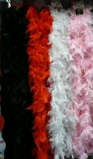 Feather Boas   6 long Assorted Colors for Dress up, Bachelorette 