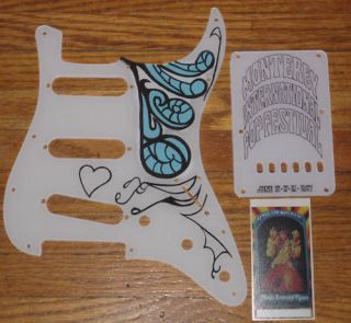 Hendrix Monterey P guard,B plat​e,decal for Stratocaster