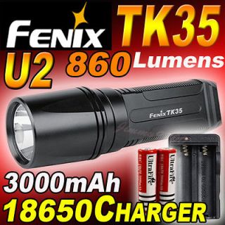 Fenix TK35 Cree XM L U2 LED Flashlight + 2 x 18650 batteries / Charger 