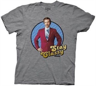   The Legend of Ron Burgundy Movie Will Ferrell Stay Classy T shirt