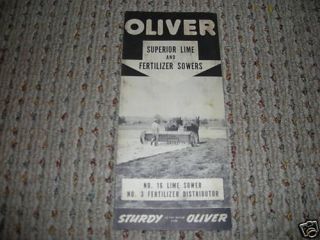 Oliver Tractor Lime Spreader from1941 Dealer Brochure