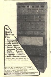 1903 ad a shaw walker co file cabinet