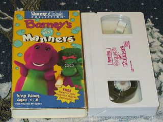 BARNEYS BEST MANNERS~CHILDR​ENS EDUCATIONAL VHS VIDEO TAPE BABY BOP 