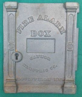 Cast Iron Reproduction Gaynor Fire Alarm Box Door