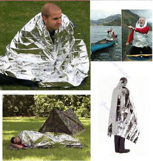   Emergency Survival Foil Thermal First Aid Rescue Blanket Tent Silver