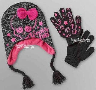 MONSTER HIGH “Freaky Fab” Laplander Hat & Gloves ~ NWT