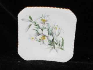 ROYAL ADDERLEY   White Lily floral design   PIN DISH