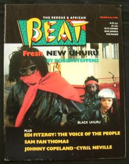 THE BEAT MAGAZINE 1986 BLACK UHURU Edi Fitzroy JOHNNY COPELAND