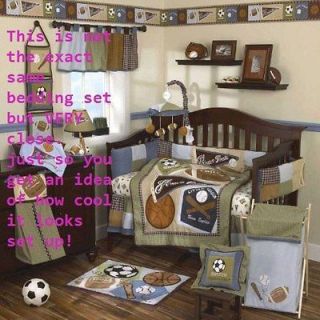 Newly listed 10 pc sports crib/toddler bedding set