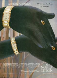   PRINT AD NOBLIA CITIZEN WATCH AS STRIKING AS A PANTHER HAND ART