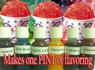 MIX AND MATCH ANY 10 FLAVORS***MIX Snow CONE/SHAVED ICE Flavor PINT