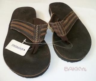 Mens AEROPOSTALE Basic Leather Sandals Flip Flops size Small (S) NWT