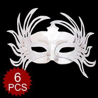 (Price/6pcs)Halloween Silver Phenix Half Masks 