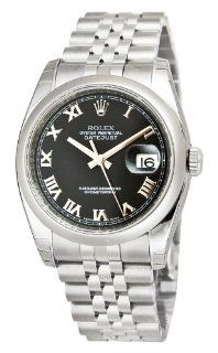 Rolex Datejust Black Roman Dial Jubilee Bracelet Mens Watch 116200BKRJ 