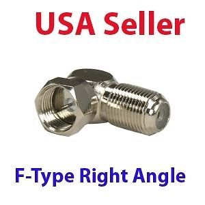 100 lot F Type Right Angle 90 Degree RG6 Hex Screw Plug connector F 