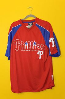   Stitches MLB Philadelphia Phillies letter red jersey shirt mens M $55