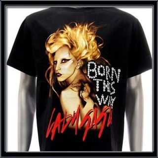 Sz XL LADY GAGA T shirt Sexy Pop Rock Men Born This Way