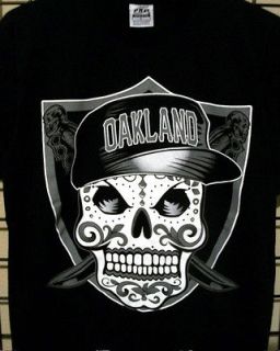 Halloween LA Dia De Oakland Raiders Colors T Shirt Cinco De Mayo Sugar 