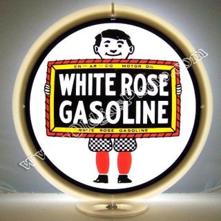WHITE ROSE BOY GASOLINE GAS & OIL PUMP GLOBE FREE S&H G 205