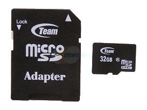   Team 32GB Micro SDHC Flash Card Model TG032G0MC28A