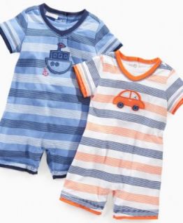 First Impressions Baby Sunsuits, Baby Boys Stripe Jersey Sunsuit