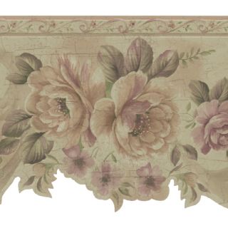 Ver Brewster Wallcovering 6 1/4 Die Cut Floral Prepasted Wallpaper 