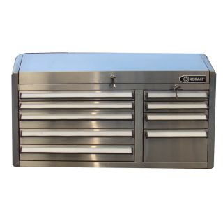 Shop Kobalt 9 Drawer 41 in Tool Chest (Brushed Stainless Steel) at 