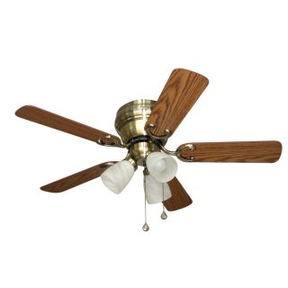Shop Harbor Breeze 42 in Cheshire II Antique Brass Ceiling Fan with 