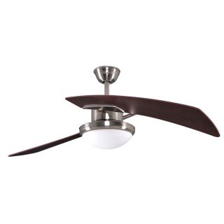 Shop allen + roth 48 in Santa A Brushed Nickel Ceiling Fan with Light 