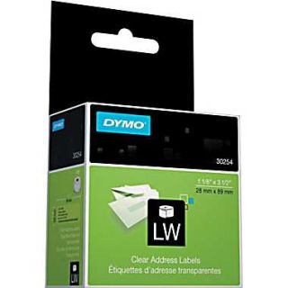 DYMO LabelWriter Clear Address Labels, 1 1/8 x 3 1/2  