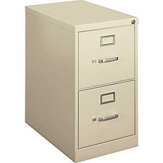 basyx™ Vertical File Cabinet, 22 2 Drawer, Letter Size, Putty 