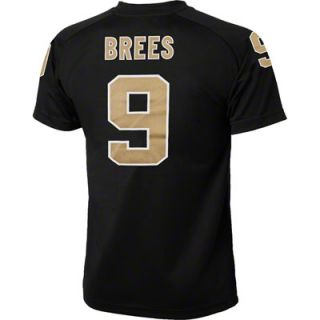 Drew Brees Youth Black #9 Home New Orleans Saints Performance Jersey 