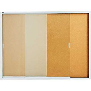 Quartet® Enclosed Cork Bulletin Boards with Aluminum Frame and 