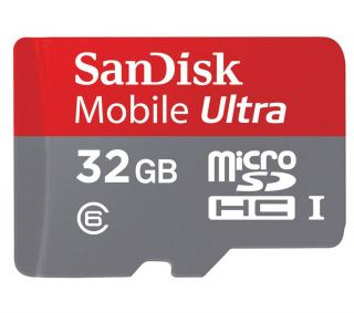 SANDISK UHS I 32 GB microSDHC Card + SD Adapter  Pixmania UK